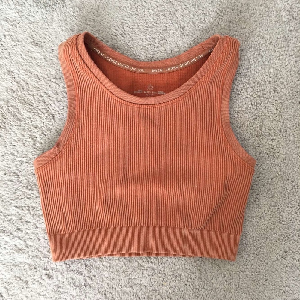 Aerie Ribbed Tank Top - Terracotta